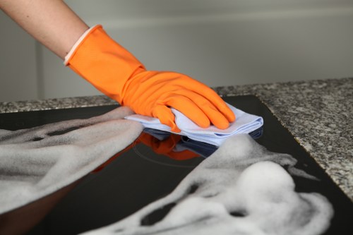 Deep cleaning service for an E9 home kitchen and bathroom