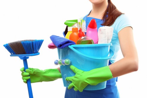 Cleaning and restoring a hard floor in a flat or communal area in E9