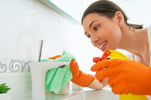 Professional after builders cleaning in an E9 home after renovation