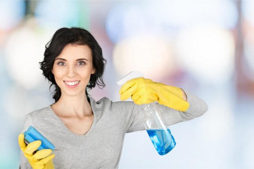 Local cleaners preparing a renovated property in E9 for use