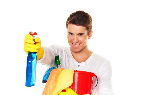 Commercial and office cleaners working in E9
